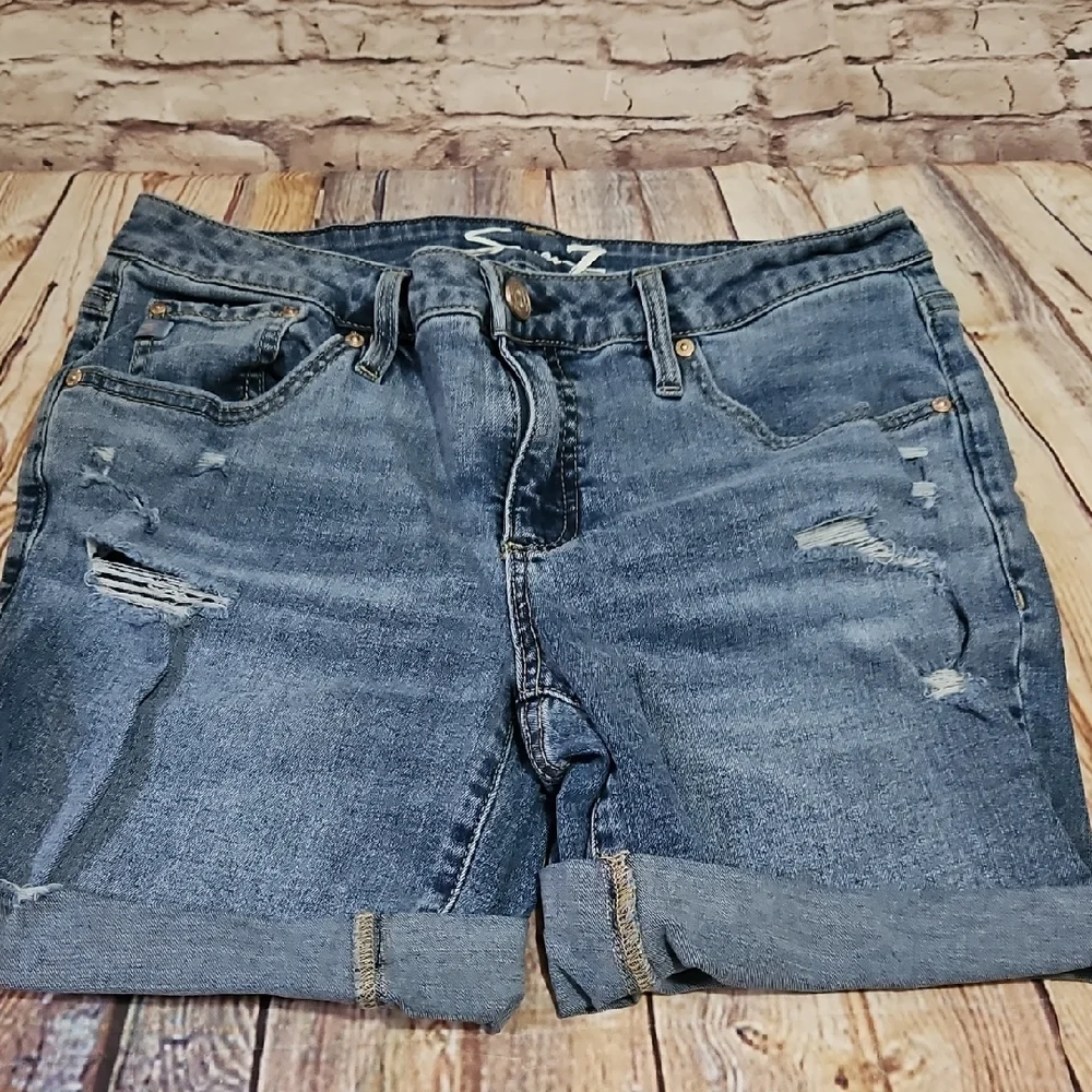 🔥Seven 7 Cut Off Jean Shorts Folded‎ Cuff Sixe 4